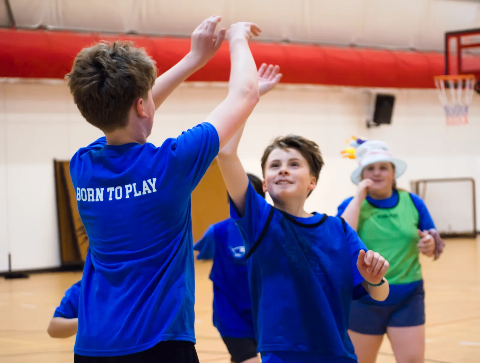 Kids playing sports together